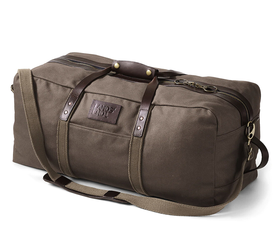 lands end waxed canvas travel duffle bag review