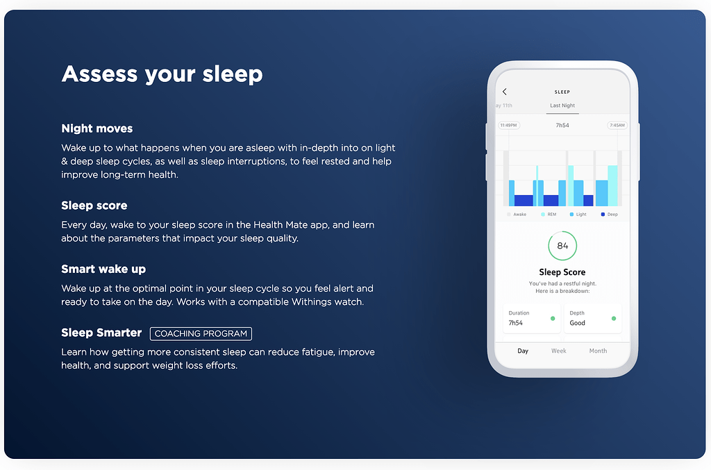 Comparing FitBit and Withings Sleep Tracking Reviews Product Notes