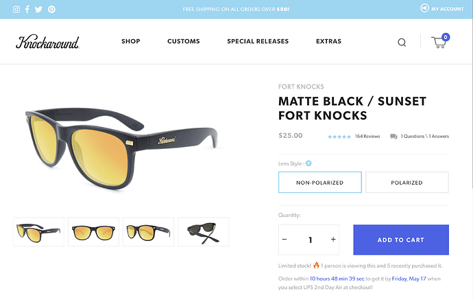 10 Off Knockaround Sunglasses with Promo Code Deals Product Notes