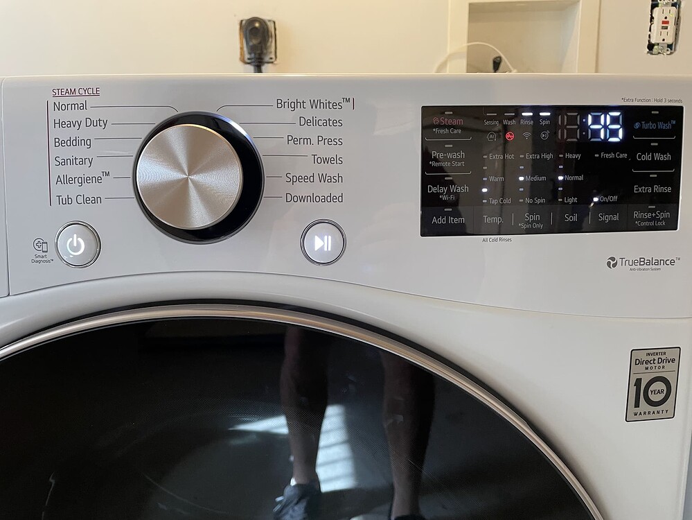 LG WM4000H washing machine and LG DLEX4000W dryer Reviews Product Notes