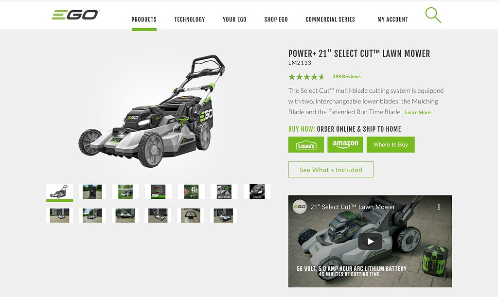 Does EGO's warranty apply to Amazon purchases? Questions Product Notes